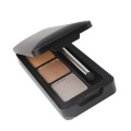 3 color eyebrow powder Palette Waterproof durable long lasting Light brown dark brown gray with brush cover Mirror vegan